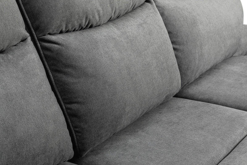 Quest 82.5\" Chenille Fabric Power Reclining Sofa - Grey