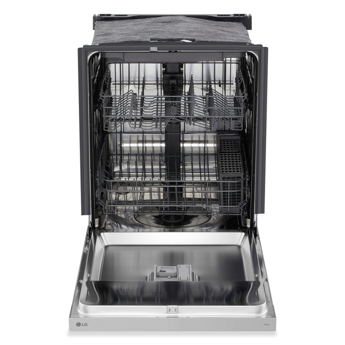 LG 23.7” 48 dBA Front Control Dishwasher - Fingerprint Resistant Stainless Steel - LDNFC33LS