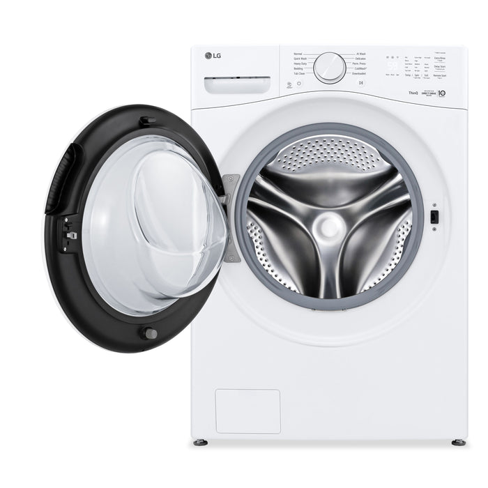 LG 4.5 Cu. Ft. Ultra Large Front Load Washer with AI Wash – White - WM3420CW