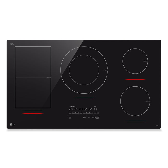 LG 36” Smart Induction Cooktop with UltraHeat™ 5.0kW Element – Black - CBIH3617BE