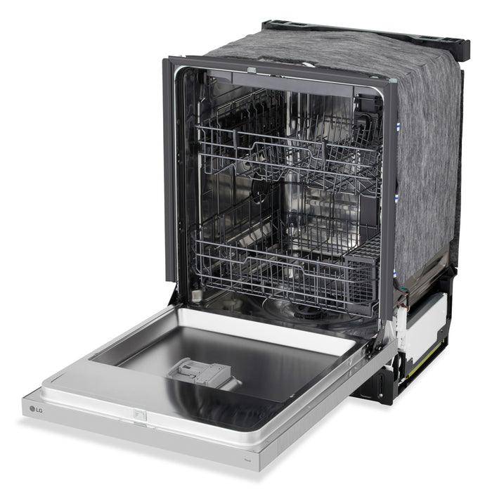 LG 23.7” 48 dBA Front Control Dishwasher - Fingerprint Resistant Stainless Steel - LDNFC33LS