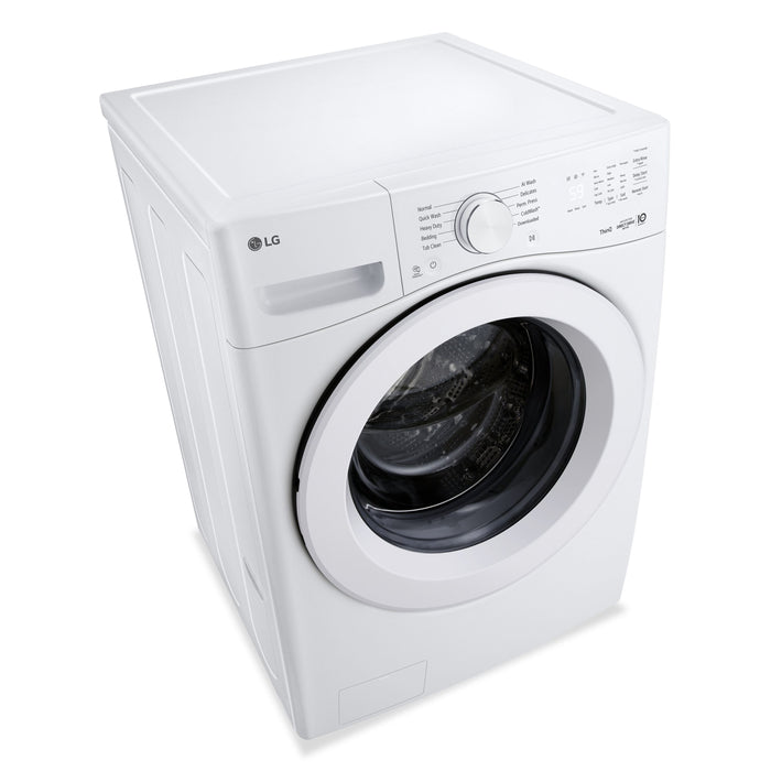 LG 4.5 Cu. Ft. Ultra Large Front Load Washer with AI Wash – White - WM3420CW