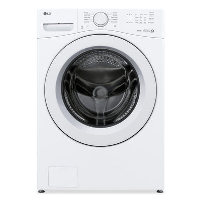 LG 5.2 Cu. Ft. Ultra Large Front Load Washer with AI Wash – White - WM3420CW | Laveuse LG à chargement frontal à très grande capacité de 5,2 pi3 avec lavage avec IA - blanche - WM3420CW