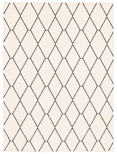 August White-Navy 6'7" x 9'6" Area Rug