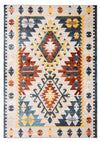 Mosaic Taupe/Copper Machine Washable Area Rug - 6'0\" x 9'0\"