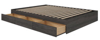 Nordika Full Platform Bed - Bark Grey 