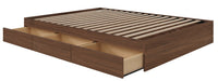 Nordika Queen Storage Platform Bed - Walnut 