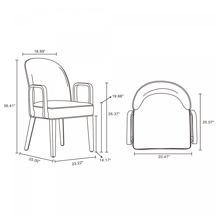 Hillman Modern 6-Piece Dining Chair Set in Light Gray