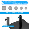 Costway 10ft Solar Lights Patio Umbrella Outdoor W/ 36 LBS Steel Umbrella Stand