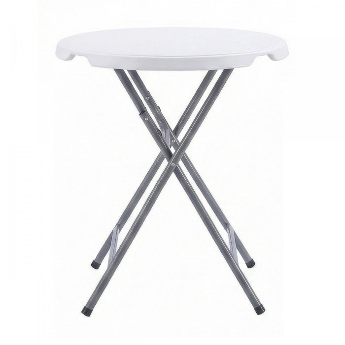 TygerClaw Versatile 32 Inch Circular Folding Utility Table Patio Occasional Table