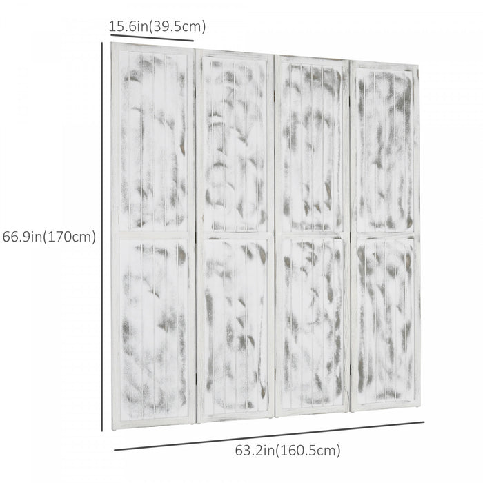 Homcom 5.5 Ft 4 Panel Room Divider Screen Partition Wall
