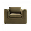 Haven Contemporary Modern Upholstered Accent Chair in Forest Green | Fauteuil d’appoint contemporain et moderne Haven, tapisse, vert foret