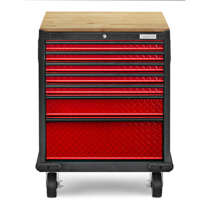 Gladiator Premier 7-Drawer Modular Tool Storage Cabinet - Red Tread