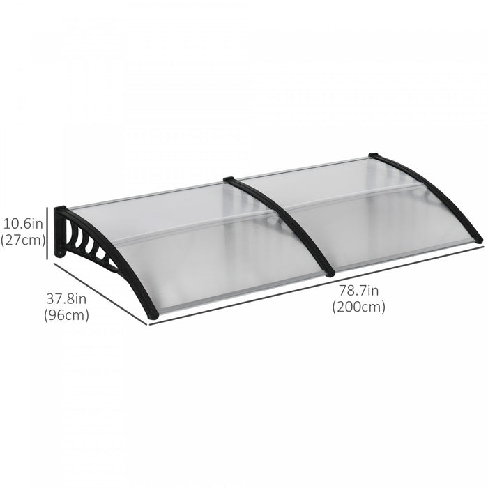 Outsunny Window Awning Door Canopy, Front Door Outdoor Patio Cover