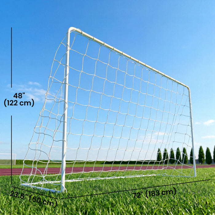 Soozier Soccer Goal, 6 x 4ft Portable Practice Soccer Net with Steel Frame