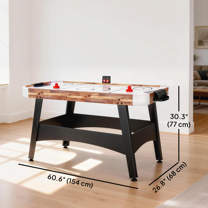 Soozier 61\" Air Hockey Table with LED Scoreboard, Pushers, Pucks