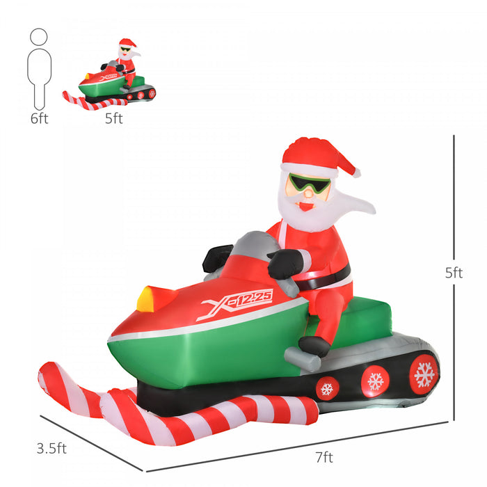 Homcom 5.2ft Santa Claus Inflatable Christmas Decoration
