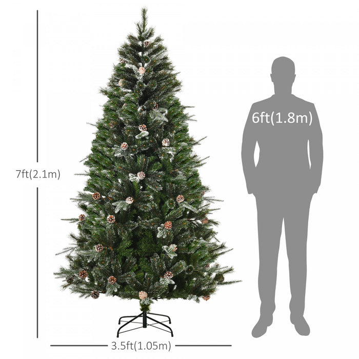 Homcom 7ft Artificial Christmas Tree With 986 Branch Tips