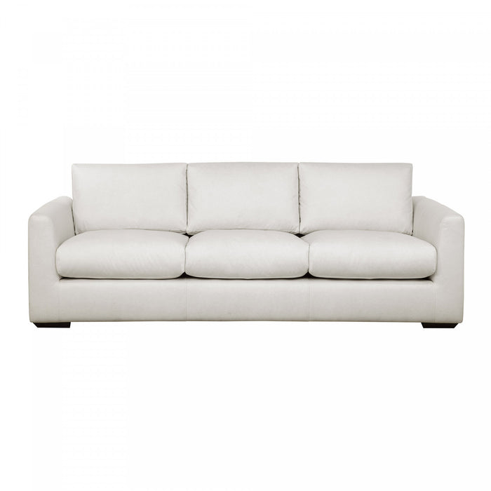 Cleo Contemporary 96\" Upholstered Sofa in Cream