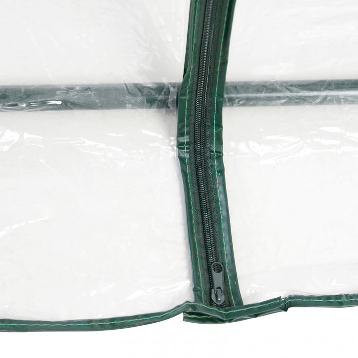 Outsunny 6.6' X 8.2' X 6.6' Dome Tunnel Greenhouse Plant Shed Garden Hot House Growing Tent W/ Roll Up Door, Transparent