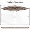 Costway 10ft Patio Umbrella Outdoor W/ 59 LBS Heavy-Duty Round Umbrella Stand
