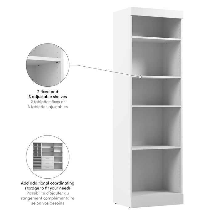 Bestar Pur 25 W Closet Organizer - White