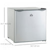 HOMCOM 1.1 Cubic Feet Compact Mini Freezer with Adjustable Temperature
