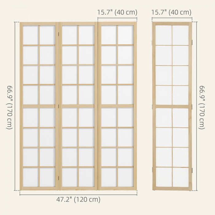 Homcom 3 Panel Room Divider, Folding Privacy Screen