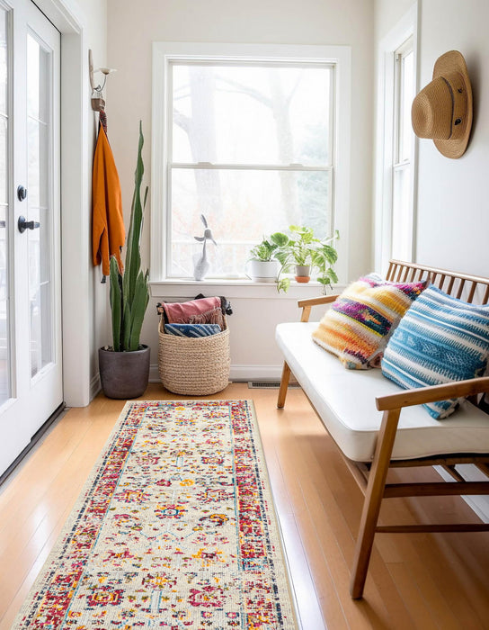 Jasmine Ivory Rug 2'8\" x 8'2\"