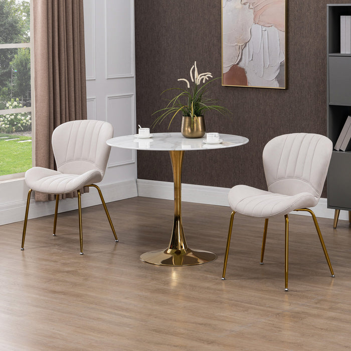 HOMCOM Dining Chairs Set of 2 with Cushioned Backrest