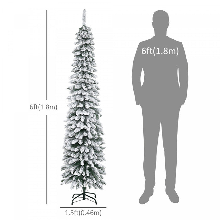 Homcom 6' Artificial Christmas Tree With Realistic Branches Green
