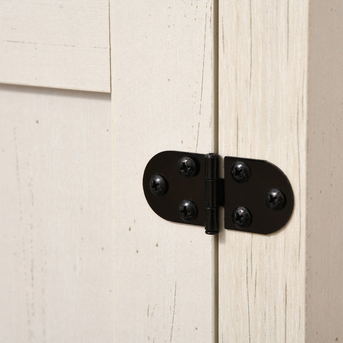 HOMCOM Farmhouse Sideboard Buffet Cabinet with Drawer and Adjustable Shelf