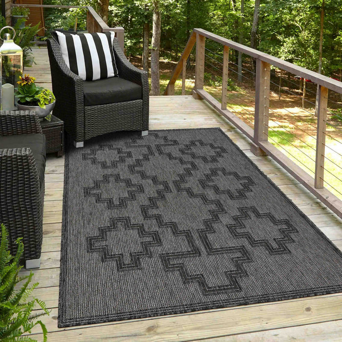 Esina Transitional 8'0\" x 10'0\" Area Rug in Grey Indoor Area Rug