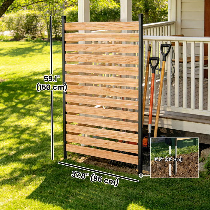 Outsunny Outdoor Privacy Screen Panel, No Dig Space Divider