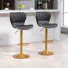 HOMCOM Height Adjustable Bar Stools Set of 2, Swivel Counter Stools