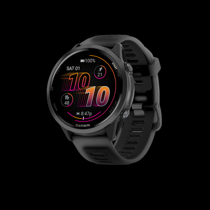 Garmin Forerunner 570 Smartwatch 47mm, Amoled, Slate Gray Aluminum, Black, Gps Fitness Tracker, Running, Triathlon, 11-day Battery