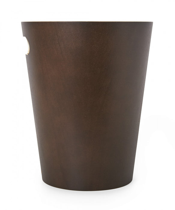 Umbra Woodrow Garbage Bin Trash Can - Espresso