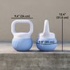 Soozier Soft Kettlebell, 22 lbs Kettle Bell with Anti-Slip Grip for Home Gym Weight Lifting and Strength Training, Blue