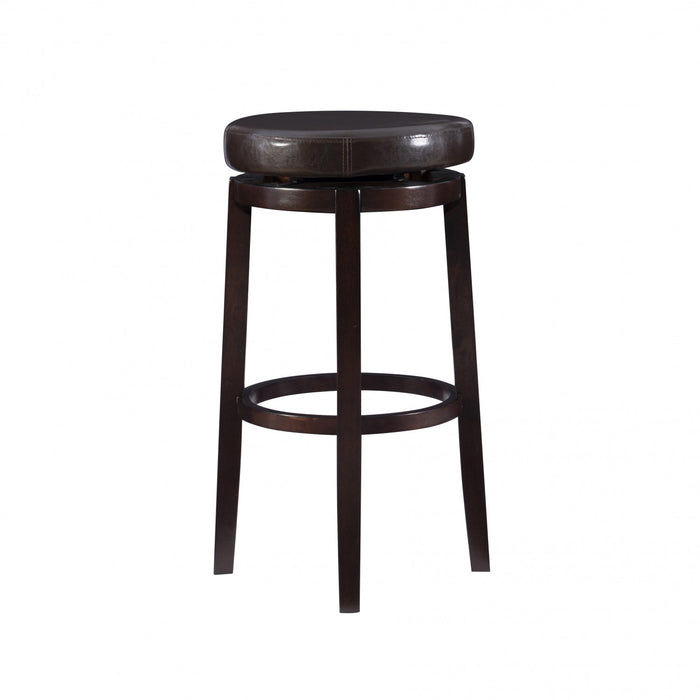 Maya Faux Leather Barstool - Brown