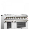Forno Galiano 48" White Dual Fual Range, 6.58 cu. ft. double ovens- FFSGS6156-48WHT | Cuisiniere a double combustible Galiano 48 po, blanche, 6,58 pi³ double four - FFSGS6156-48WHT