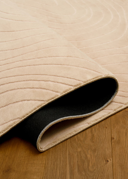Somos Contemporary Beige Washable Rug 6'7\" x 9'0\" Indoor Area Rug
