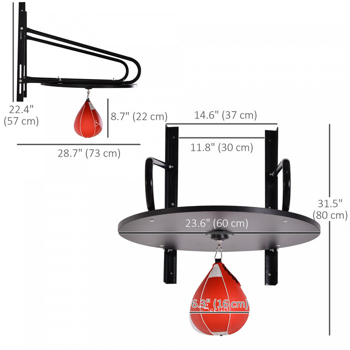 Soozier Wall-mounted Speed Bag Boxing Platform, Height Adjustable