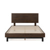 Tricia Wood Platform Bed with Headboard in Dark Brown - King Size | Tricia lit plateforme en bois avec tête de lit brun foncé - Très grand