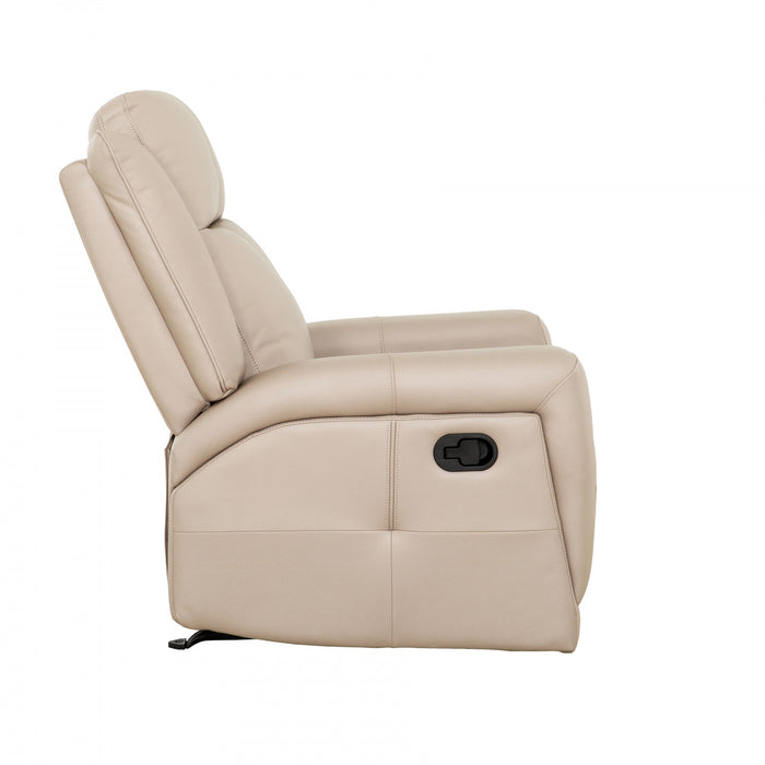 Hollis 37 in. Upholstered Rocker Recliner Chair - Taupe