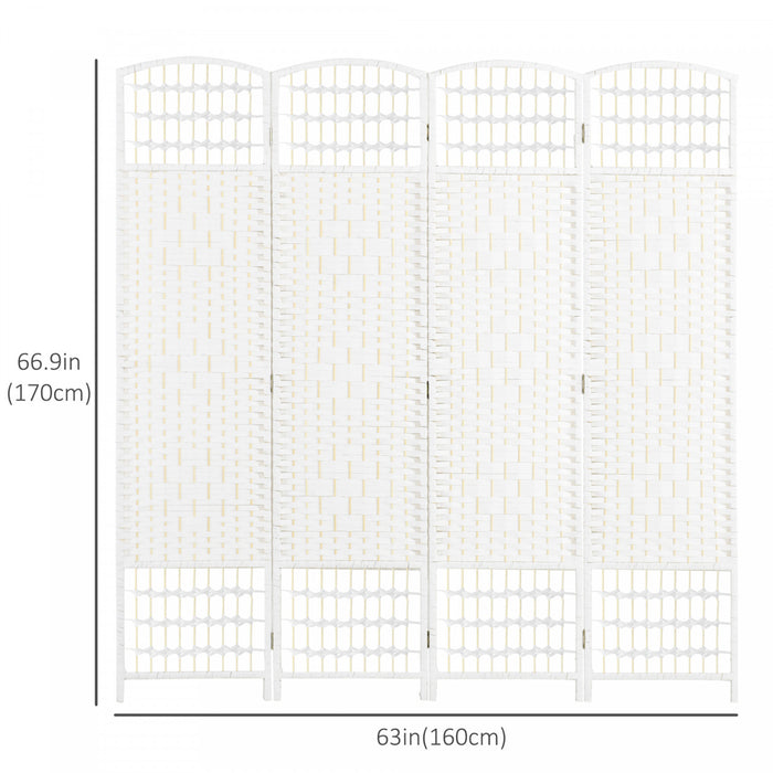 Homcom 4 Panel Folding Room Divider 5.6 Ft Privacy Screen Panel