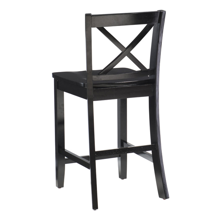 Torino X-Back Counter-Height Stool - Black