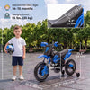 Qaba 12V Kids Electric Motorcycle, Battery Powered Ride on Motorcycle with Training Wheels, Electric Dirt Bike with Rear Suspension, Horn for Boys Girls 3-6 Years, Blue