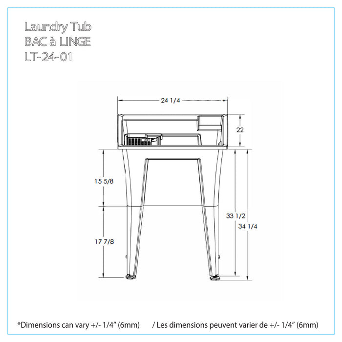 Palary Laundry Tub Accent Cabinet - White