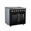Forno Massimo 36 Inch French Door Electric range, 5 radiant burners, 5.36 cu.ft., Black - FFSEL6955-36BLK Electric Range | Cuisiniere electrique Massimo de 36 po a portes francaises, 5 foyers, 5,36 pi³, noir – FFSEL6955-36BLK