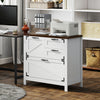 HOMCOM 4 Drawer File Cabinet Filing Cabinet for Letter/A4/Legal Files White